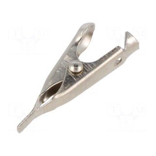 Crocodile clip | 5A | Grip capac: max.5.6mm | Contacts: steel | tinned