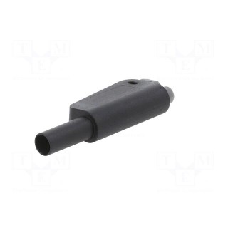 4mm banana | 19A | 1kV | black | insulated,with 4mm axial socket