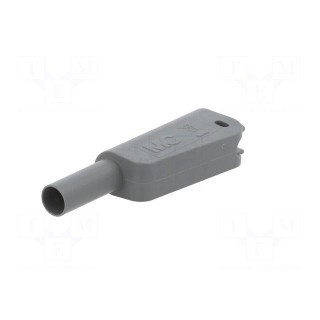 4mm banana | 19A | 1kV | grey | insulated,with 4mm axial socket | 1mm2