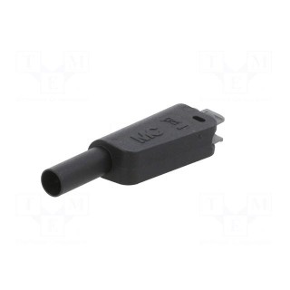 4mm banana | 32A | 1kV | black | insulated,with 4mm axial socket