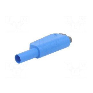4mm banana | 32A | 1kV | blue | insulated,with 4mm axial socket