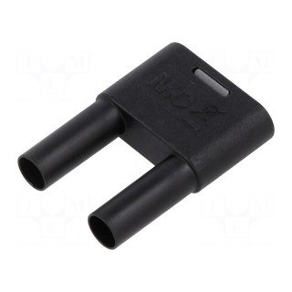 Stackable safety shunt | 4mm banana | 32A | black | insulated
