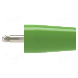 Adapter | 4mm banana | 32A | green | 40.4mm | nickel plated