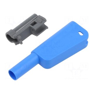 Case | 19A | blue | 55.4mm | for banana plugs