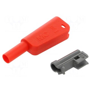 Case | 19A | red | 55.4mm | for banana plugs