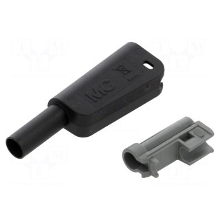Case | 32A | black | 55.4mm | for banana plugs