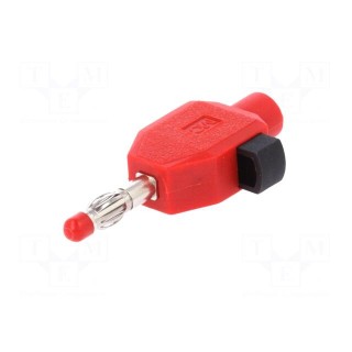 Plug | 4mm banana | 10A | 60V | red | insulated | 2.5mm2