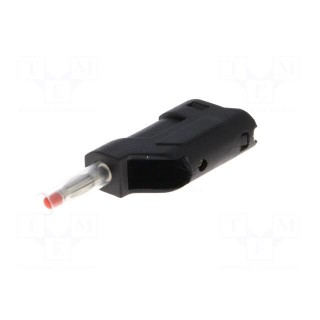 Plug | 4mm banana | 10A | 60VDC | black | 58.5mm | Mounting: on cable