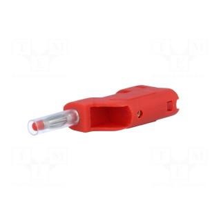 Plug | 4mm banana | 10A | 60VDC | red | 58.5mm | Mounting: on cable