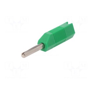 Plug | 4mm banana | 16A | 50VDC | green | for cable | 2.5mm2 | screw