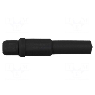 Plug | 4mm banana | 20A | 1kV | black | insulated | nickel plated | brass