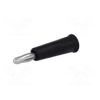 Plug | 4mm banana | 24A | 60VDC | black | non-insulated | on cable
