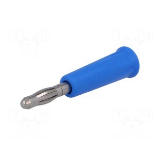 Plug | 4mm banana | 24A | 60VDC | blue | non-insulated