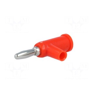 Plug | 4mm banana | 24A | 60VDC | red | Connection: 4mm socket | 39mm