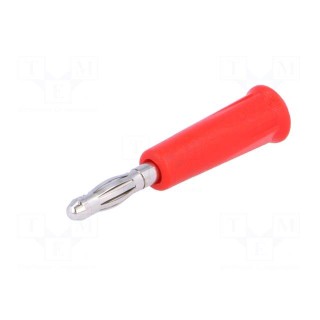 Plug | 4mm banana | 24A | 60VDC | red | non-insulated | Overall len: 46mm