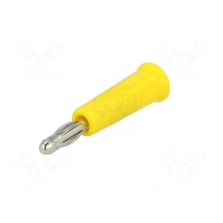 Plug | 4mm banana | 24A | 60VDC | yellow | non-insulated