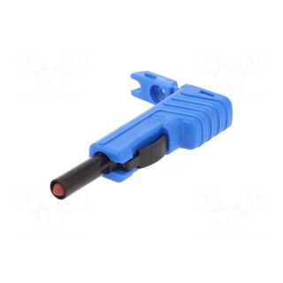 Plug | 4mm banana | 30A | 60VDC | blue | insulated | nickel plated