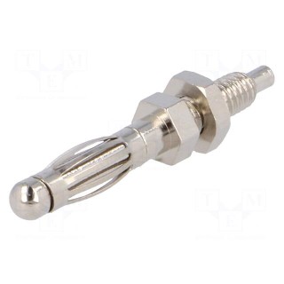 Plug | 4mm banana | 30A | 60VDC | Max.wire diam: 1mm | on panel,screw