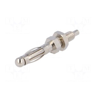 Plug | 4mm banana | 30A | 60VDC | Max.wire diam: 1mm | Thread: M4