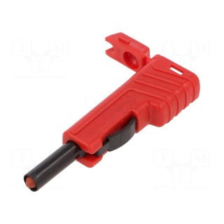 Plug | 4mm banana | 30A | 60VDC | red | insulated | nickel plated | 2.5mm2