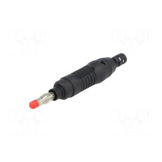 Plug | 4mm banana | 32A | 30VAC | 60VDC | black | 68.3mm | Mat: brass
