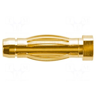 Plug | 4mm banana | 32A | 33VAC | 70VDC | 17.7mm | gold-plated | screw