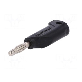 Plug | 4mm banana | 32A | 70VDC | black | Max.wire diam: 4mm | 2.5mm2