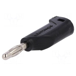 Plug | 4mm banana | 32A | 33VAC | 70VDC | black | Max.wire diam: 4mm