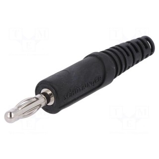 Plug | 4mm banana | 32A | 70VDC | black | non-insulated
