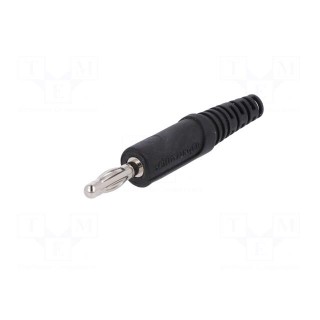 Plug | 4mm banana | 32A | 33VAC | 70VDC | black | non-insulated | 2.5mm2