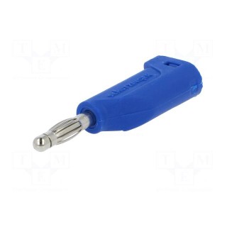 Plug | 4mm banana | 32A | 70VDC | blue | Max.wire diam: 4mm | 2.5mm2