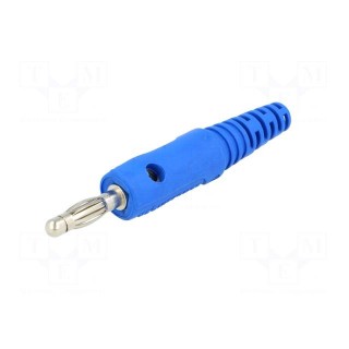 Plug | 4mm banana | 32A | 70VDC | blue | Max.wire diam: 4mm | 2.5mm2