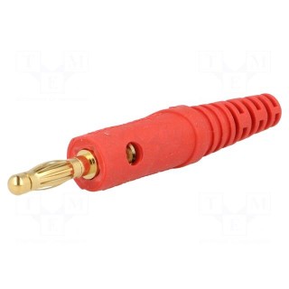 Plug | 4mm banana | 32A | 60VDC | red | Max.wire diam: 2.8mm