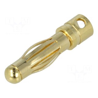 Plug | 4mm banana | 32A | non-insulated | Contacts: brass gold plated