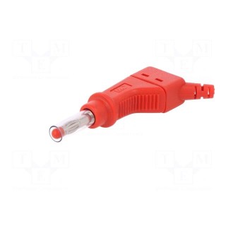 Plug | 4mm banana | 32A | red | 2.5mm2 | Mounting: on cable