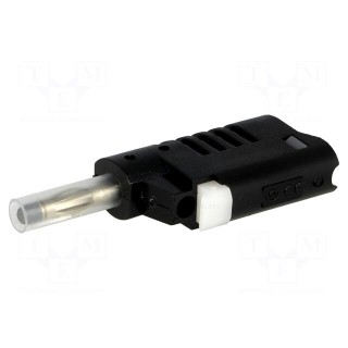 Plug | 4mm banana | 36A | 30VAC | 60VDC | black | on cable