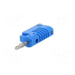 Plug | 4mm banana | 36A | 30VAC | 60VDC | blue | non-insulated | 57.2mm