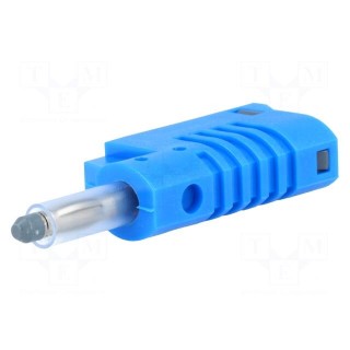 Plug | 4mm banana | 36A | 30VAC | 60VDC | blue | on cable