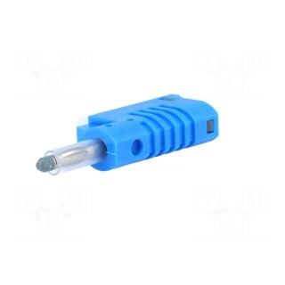 Plug | 4mm banana | 36A | 30VAC | 60VDC | blue | Mounting: on cable