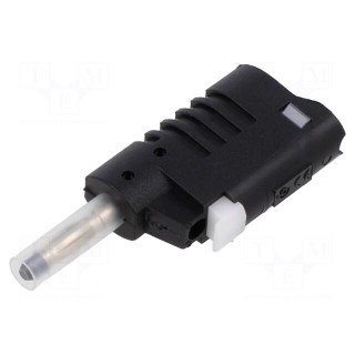 Plug | 4mm banana | 36A | 30VAC | 60VDC | black | 58.6mm | nickel plated