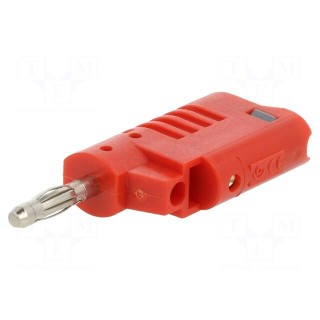 Plug | 4mm banana | 36A | 30VAC | 60VDC | red | non-insulated | 57.2mm