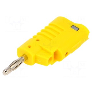 Plug | 4mm banana | 36A | 30VAC | 60VDC | yellow | non-insulated | 57.2mm