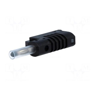 Plug | 4mm banana | 36A | 70VDC | black | 2.5mm2 | on cable