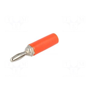Plug | 4mm banana | 60VDC | red | non-insulated | Max.wire diam: 4.8mm