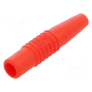 Red | Overall len: 59.5mm | Socket size: 4mm | for banana sockets