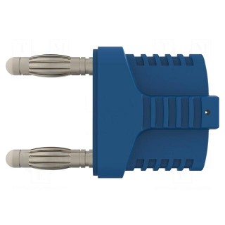 Stackable safety shunt | 4mm banana | 12A | 33VAC | 70VDC | blue