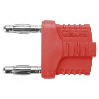 Stackable safety shunt | 4mm banana | 12A | 33VAC | 70VDC | red