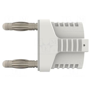 Stackable safety shunt | 4mm banana | 12A | 33VAC | 70VDC | white