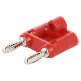 Stackable safety shunt | 4mm banana | 15A | 5kV | red | non-insulated