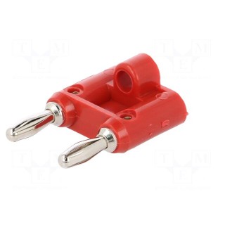 Stackable safety shunt | 4mm banana | 15A | 5kV | red | non-insulated